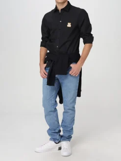 Camicia Moschino Couture in popeline con logo