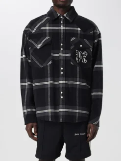 Camicia Palm Angels in flanella di cotone check