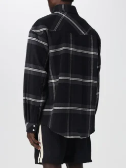 Camicia Palm Angels in flanella di cotone check