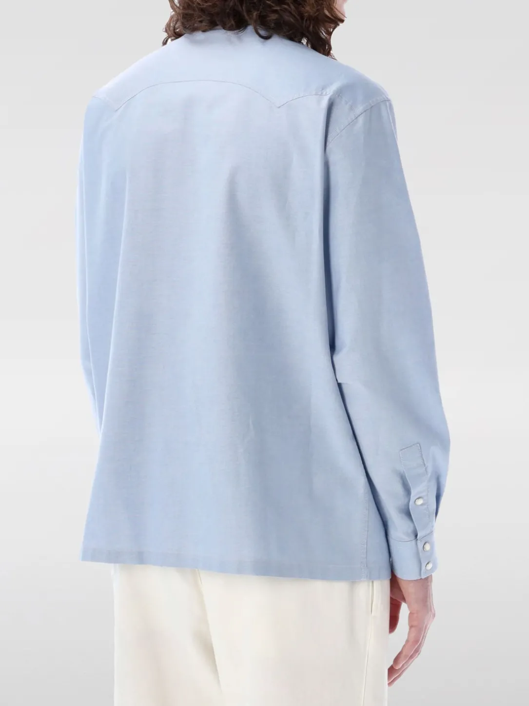 Camicia Palm Angels in popeline di cotone con logo