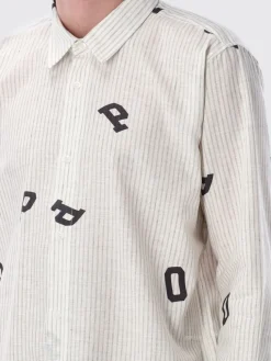 Camicia Pop Trading Company in misto cotone e lino