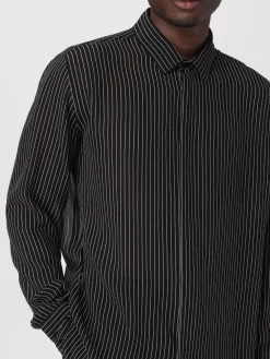 Camicia Saint Laurent in georgette di seta gessata