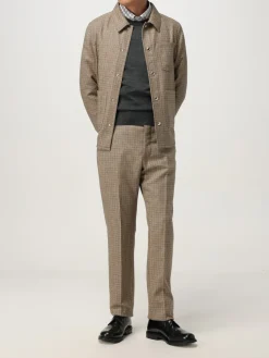 Camicia Thom Browne in cotone check con logo