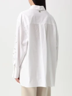 Camicia Twinset in cotone con inserti in pizzo macramè