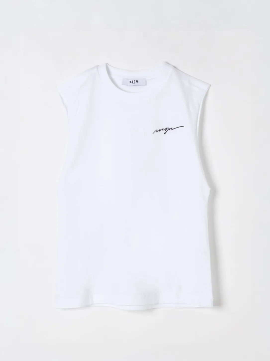 Canotta in cotone con logo MSGM Kids