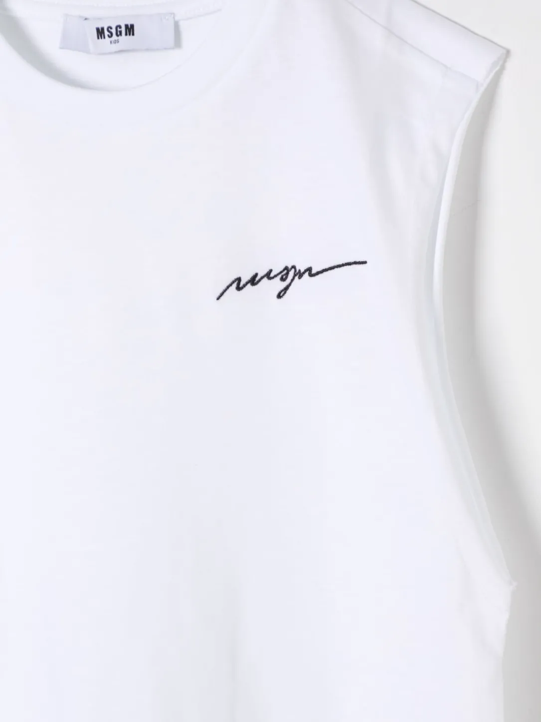 Canotta in cotone con logo MSGM Kids