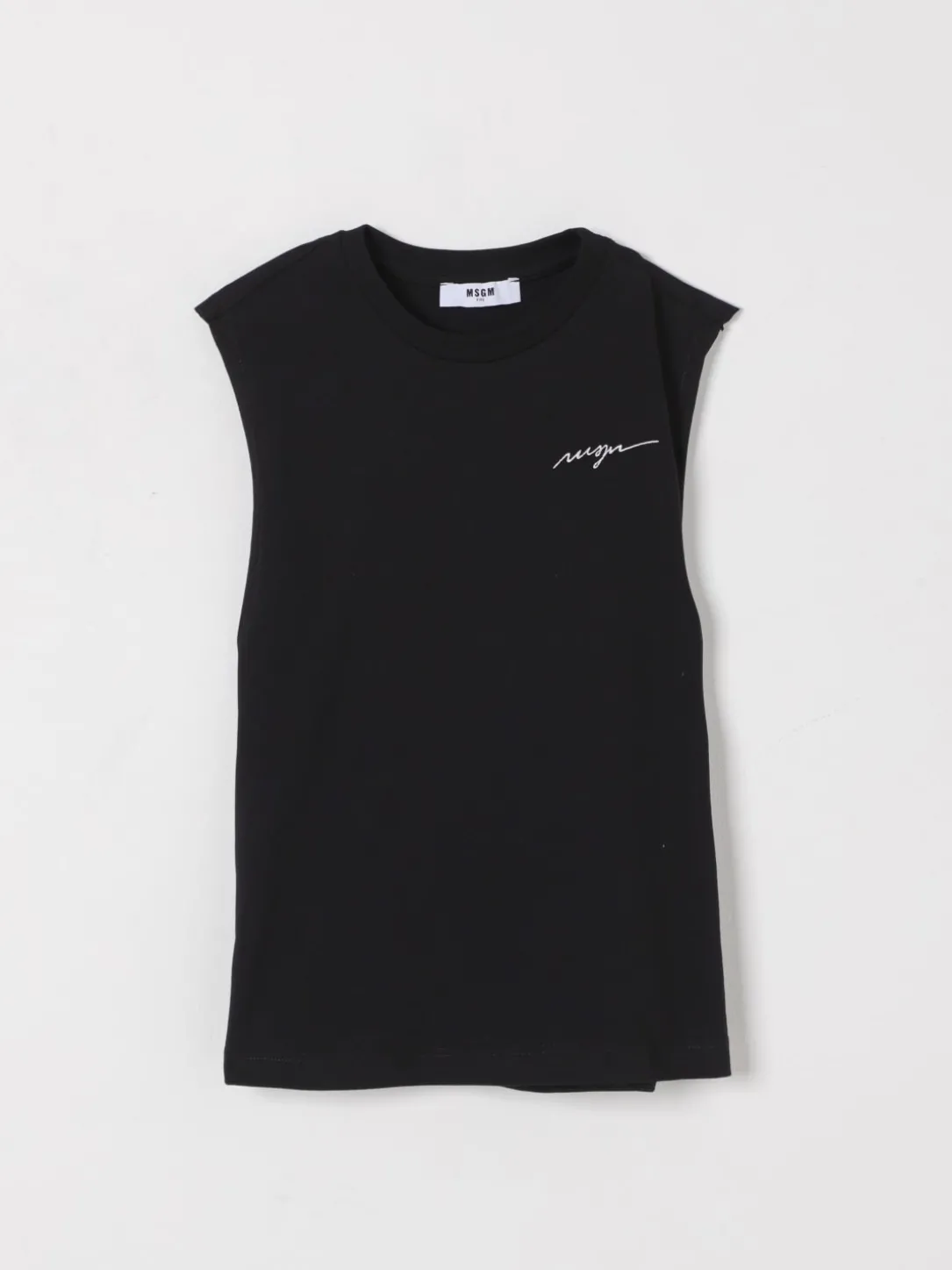 Canotta in cotone con logo MSGM Kids