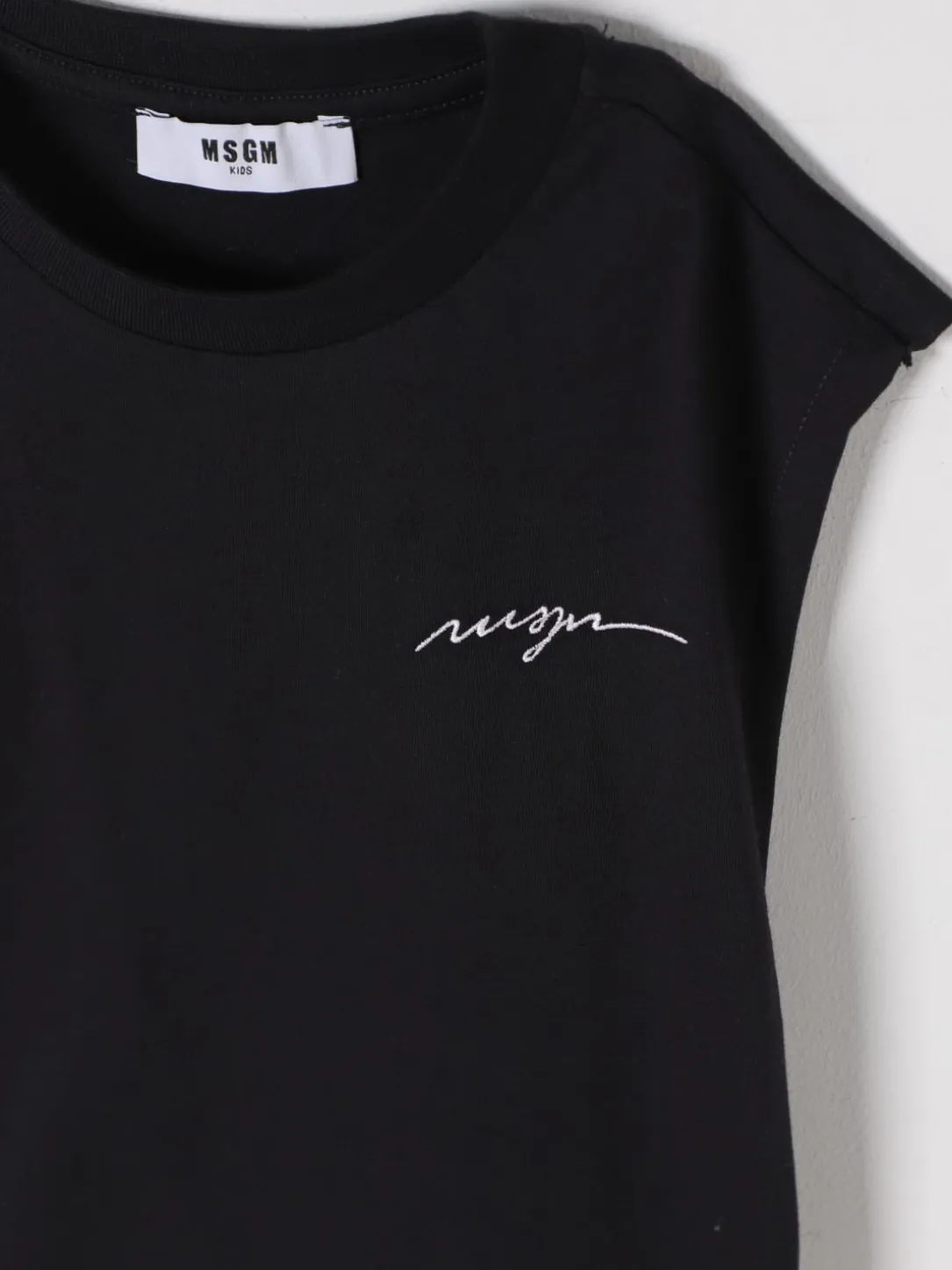 Canotta in cotone con logo MSGM Kids