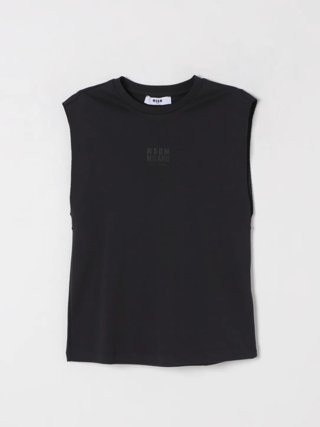 Canotta in cotone con logo MSGM Kids