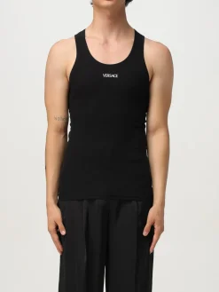 Canotta in cotone Versace con logo