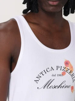 Canotta in viscosa con logo Moschino Couture