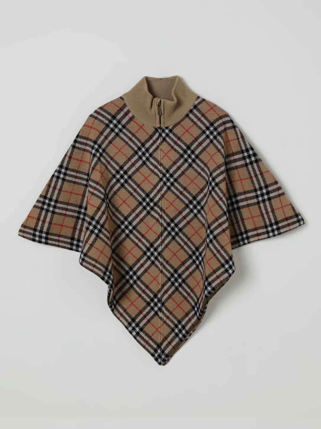 Cappa in lana check Burberry