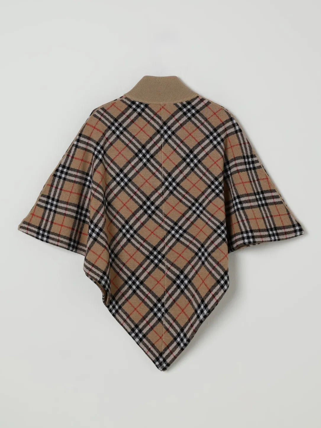 Cappa in lana check Burberry