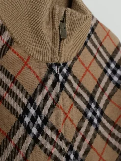 Cappa in lana check Burberry