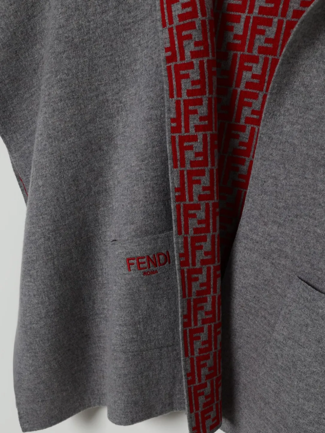 Cappa in lana FF Fendi con cappuccio