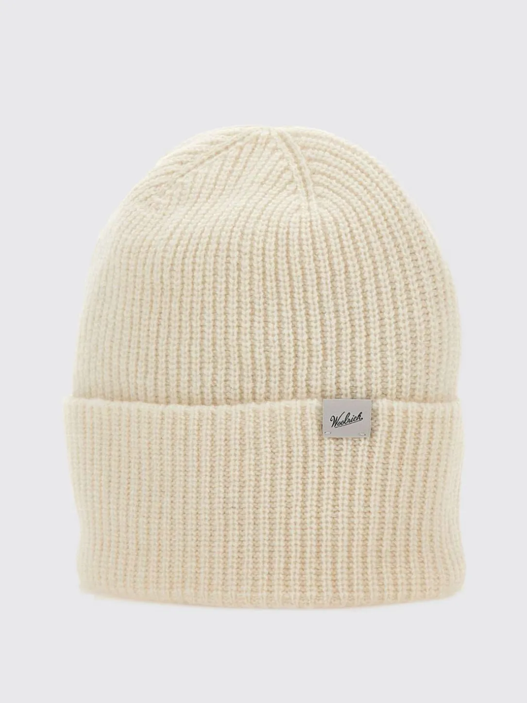 Cappello a berreto in lana con logo Woolrich