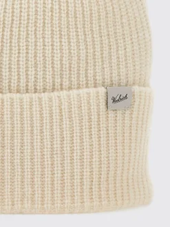 Cappello a berreto in lana con logo Woolrich