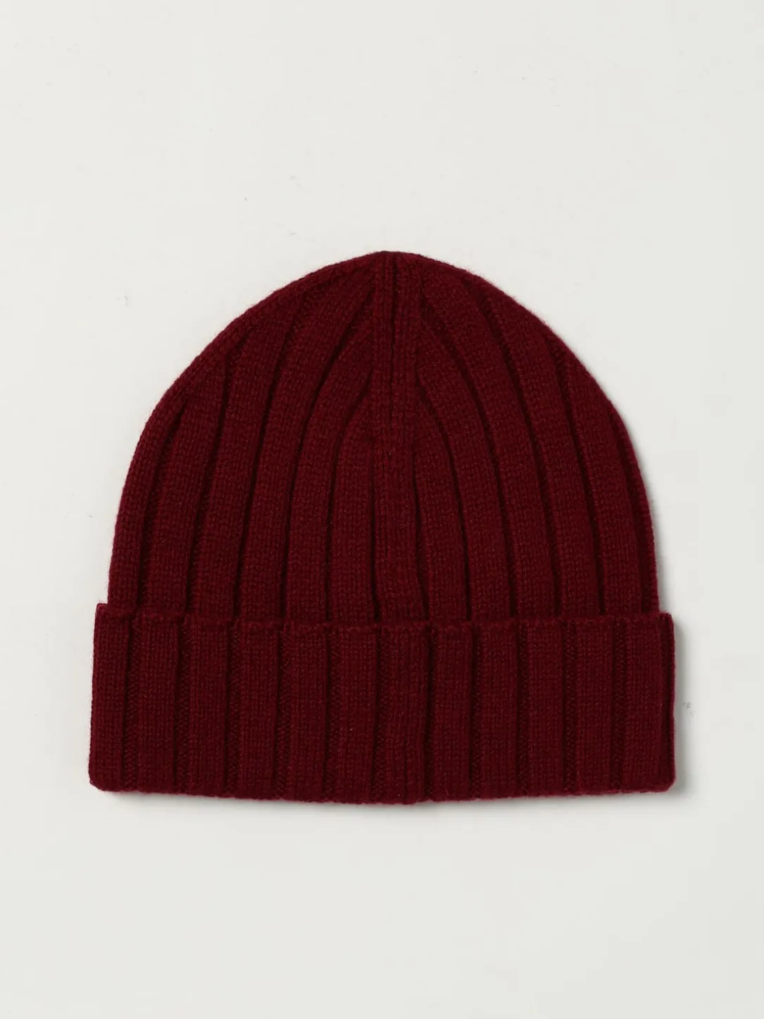 Cappello a berretto in lana vergine a coste Emporio Armani