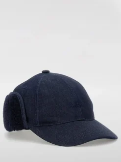 Cappello A.P.C. in denim di cotone con paraorecchie