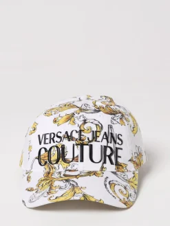 Cappello Baroque Versace Jeans Couture in cotone con stampa logo