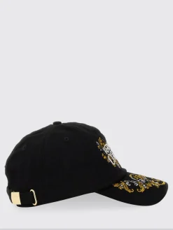 Cappello Baroque Versace Jeans Couture in cotone con logo ricamato