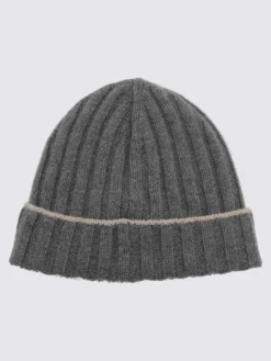 Cappello Brunello Cucinelli in cashmere a coste