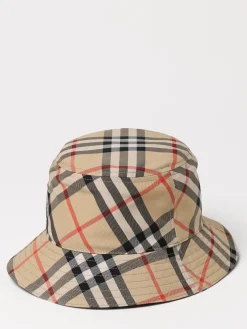 Cappello Burberry in canvas con Vintage Check jacquard