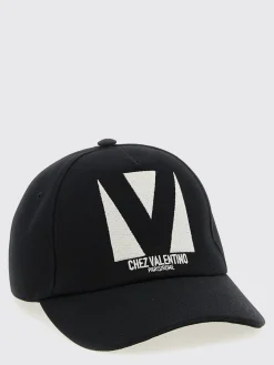 Cappello Chez Valentino Garavani in cotone con logo ricamato