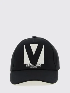 Cappello Chez Valentino Garavani in cotone con logo ricamato