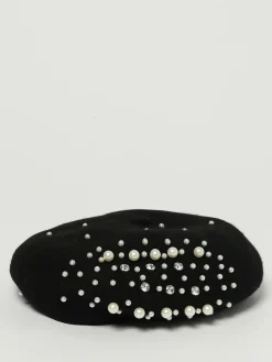 Cappello con perle e strass Monnalisa