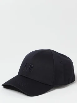 Cappello C.P. Company in canvas di cotone con logo ricamato