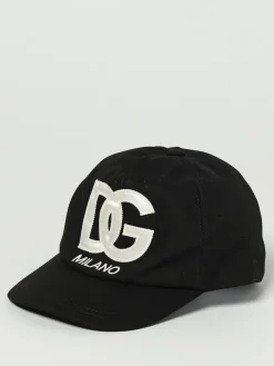 Cappello DG Dolce & Gabbana in cotone con logo ricamato