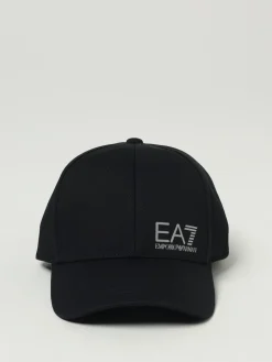 Cappello EA7 in cotone con stampa logo