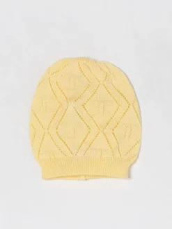 Cappello Elisabetta Franchi La Mia Bambina in maglia con logo intarsiato