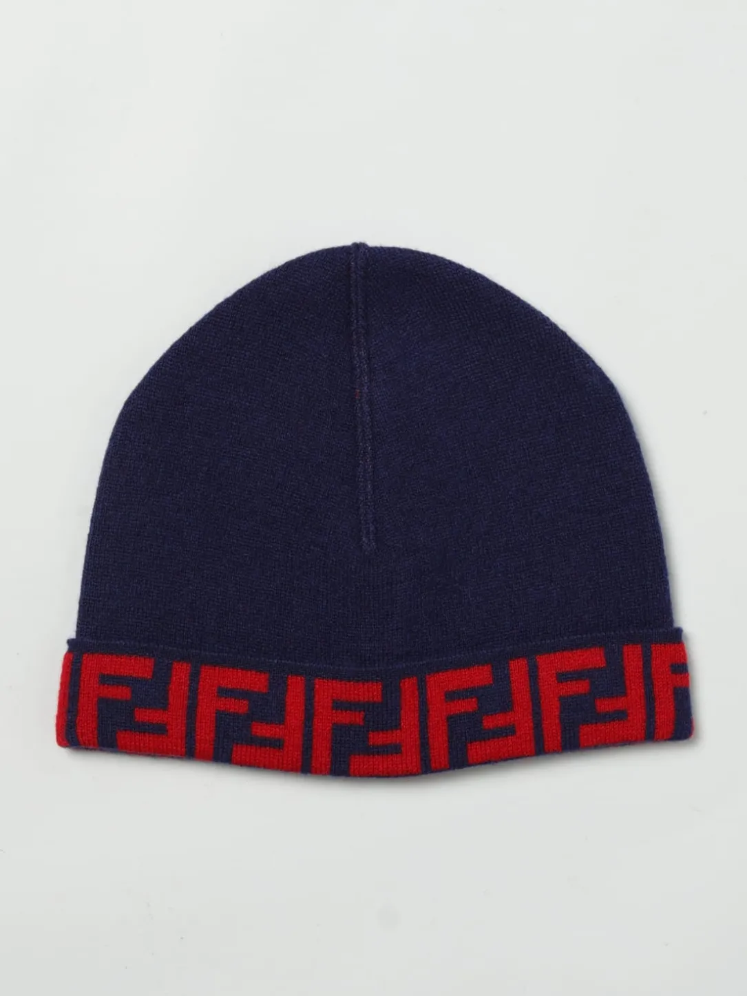 Cappello FF Fendi in lana con monogram jacquard