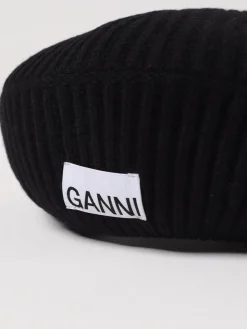 Cappello Ganni in misto lana a coste