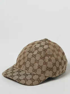 Cappello Gucci in misto cotone con monogram GG jacquard