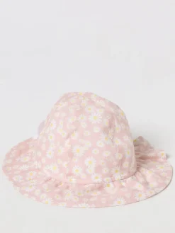 Cappello Il Gufo in cotone con stampa floreale e fiocco applicato