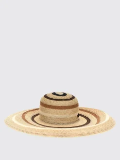 Cappello Maison Michel in rafia a righe