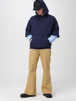 Cappello Marni in cotone con logo ricamato