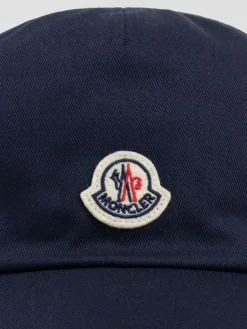 Cappello Moncler in cotone con patch logo