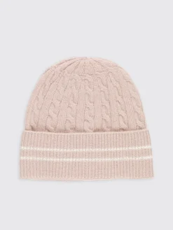 Cappello Moncler in lana vergine con lavorazione intrecciata