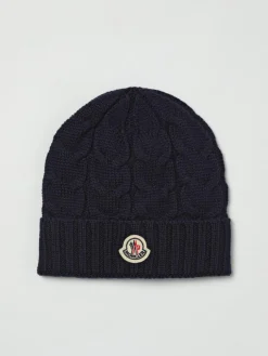Cappello Moncler in lana vergine con lavorazione intrecciata
