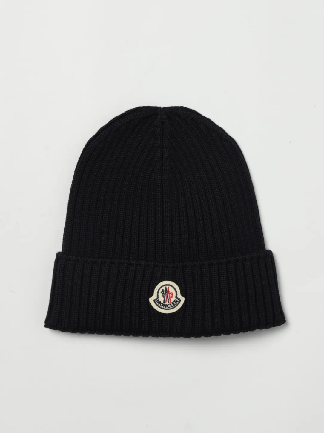 Cappello Moncler in lana vergine a costine