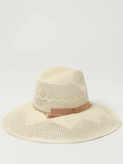 Cappello Sohpie Borsalino in rafia con fettuccia e fiocco