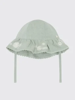 Cappello Tartine Et Chocolat in lino con ricamo floreale