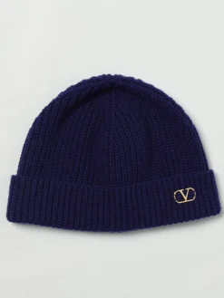 Cappello VLogo Signature Valentino Garavani in cashmere a coste