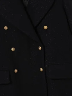 Cappotto a doppiopetto Balmain in misto lana vergine