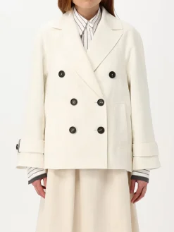 Cappotto a doppiopetto Brunello Cucinelli in misto cotone