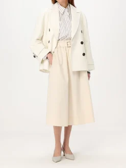 Cappotto a doppiopetto Brunello Cucinelli in misto cotone